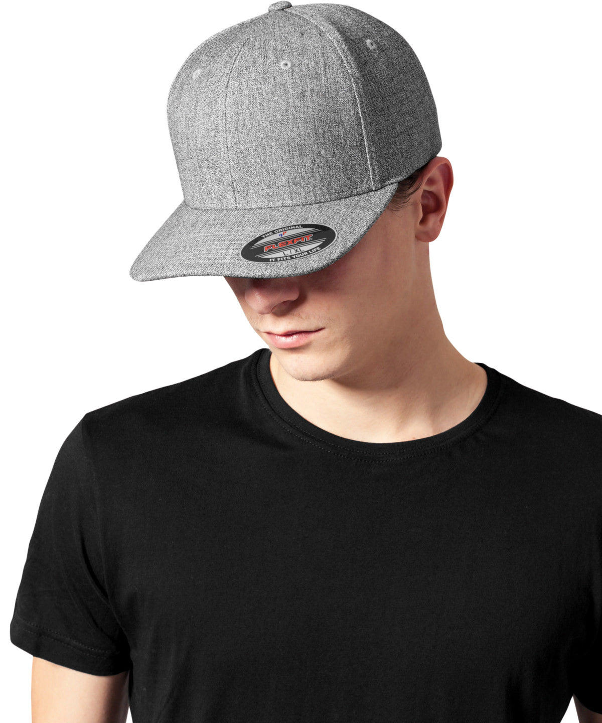 Flexfit Plain Grey Linen Cap with Patented Technology