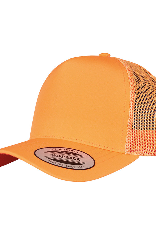 Neon Retro Trucker Cap with Snapback Closure Unisex Adult Headwear