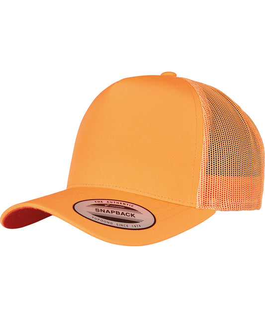 Neon Retro Trucker Cap with Snapback Closure Unisex Adult Headwear