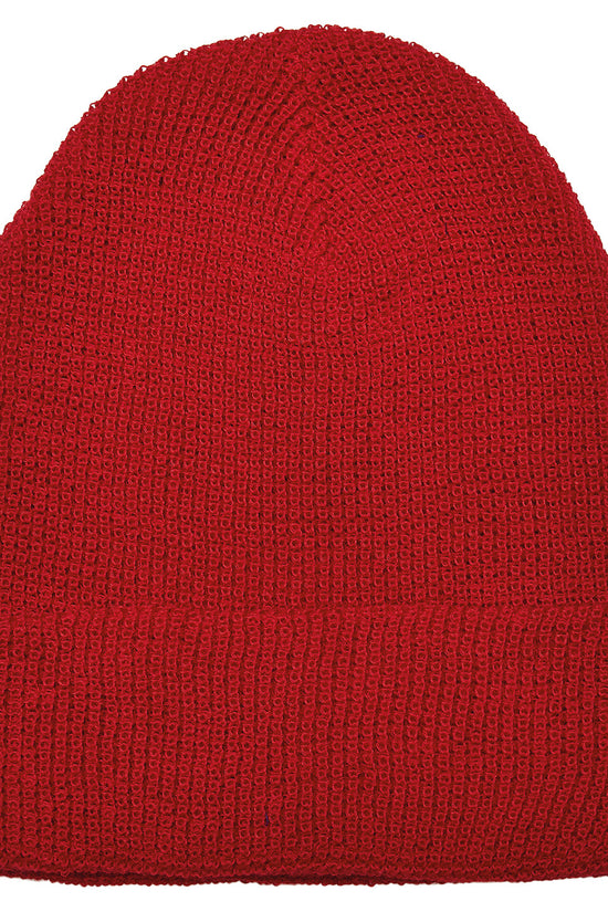 EcoFriendly Recycled Yarn Waffle Knit Beanie Unisex Adult Hat
