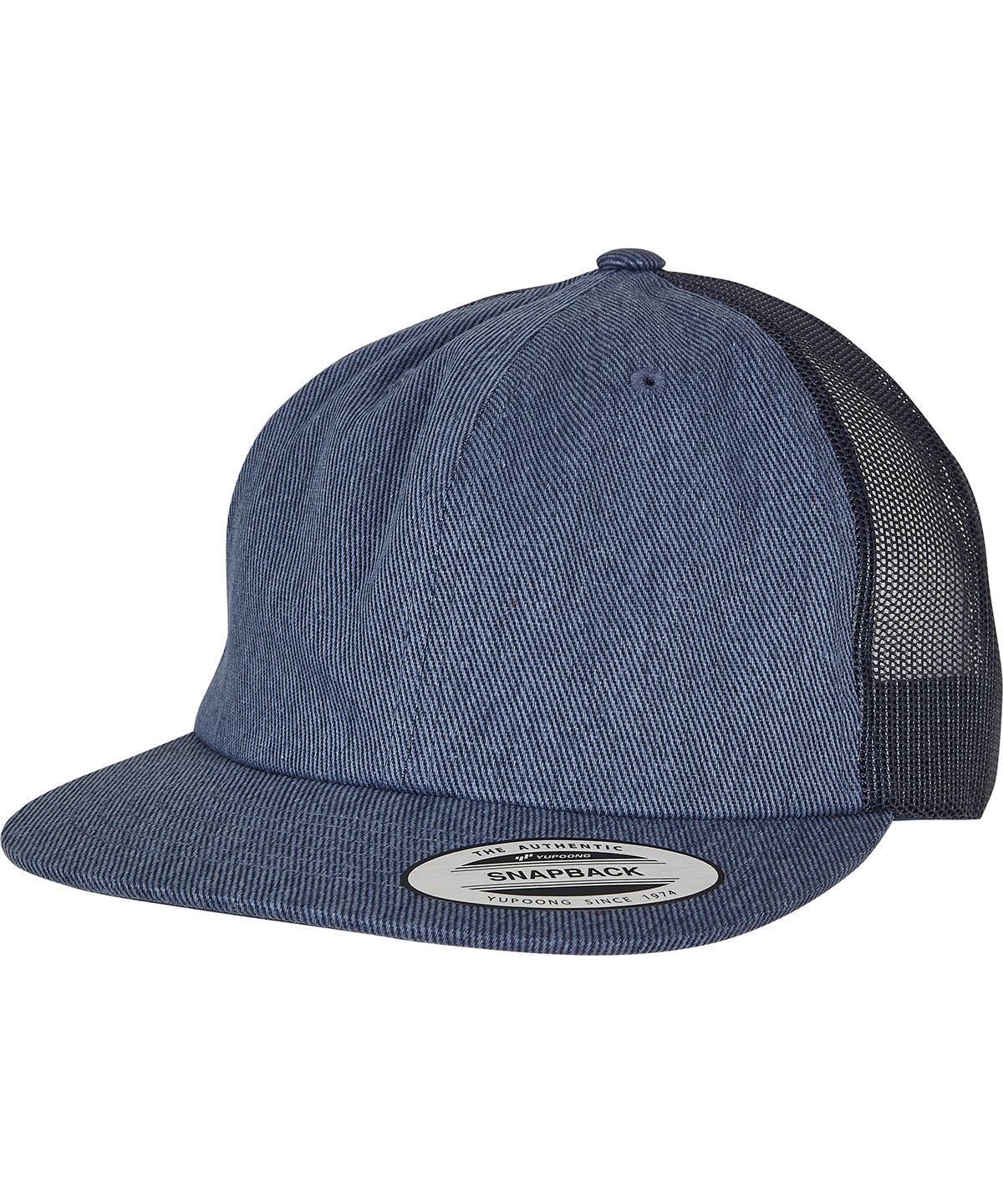 Flexfit Denim Trucker Snapback Cap for Unisex Adults