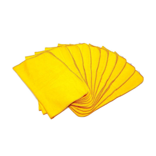 Premium Household Cleaning Yellow Dusters 11 x 13 Pack of 10