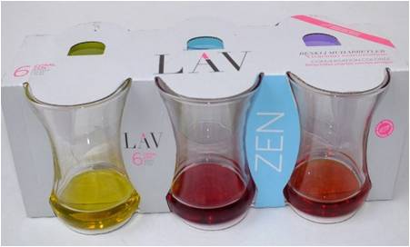 Coral Zen Tea Glass Set 155cc Set of 6