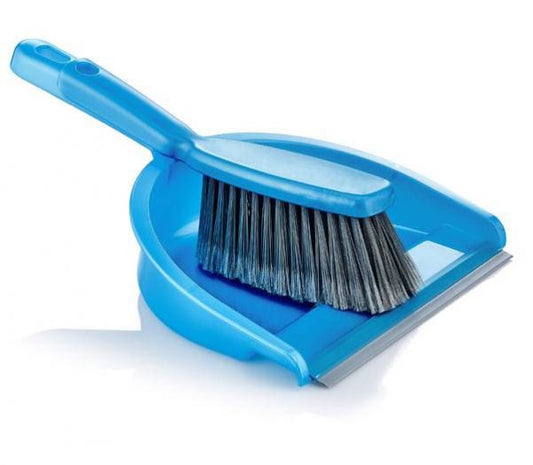 Premium Plastic Dustpan and Brush Set Assorted Colors