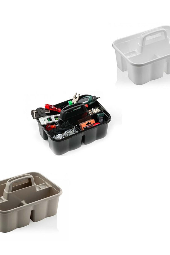 3 Division Plastic Kitchen Organizer with Handle Assorted Colors