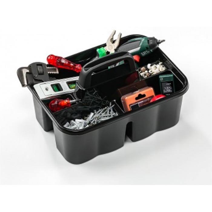 3 Division Plastic Kitchen Organizer with Handle Assorted Colors