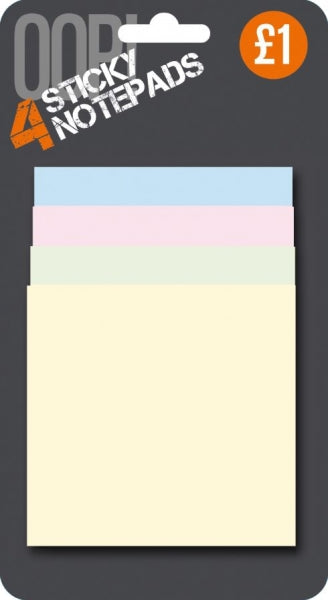 OOP Sticky Notes Assorted Colors Pack of 140 Sheets