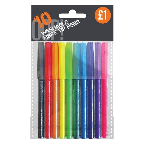 Vibrant OOP Coloured Fibre Pens Set Pack of 10
