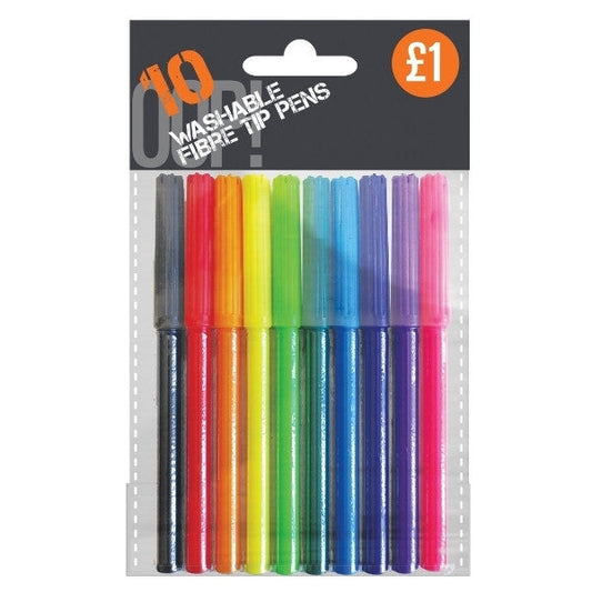 Vibrant OOP Coloured Fibre Pens Set Pack of 10