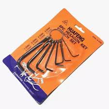 Durable 8 Piece Hex Key Wrench Set for DIY Projects