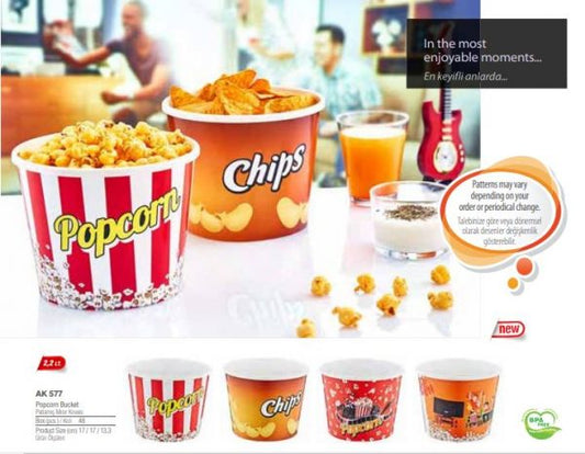 Classic Red Popcorn Bucket for Home Movie Nights