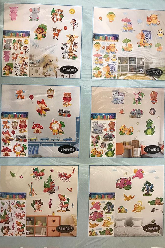 3D Animal Wall Stickers Assorted Designs and Colors