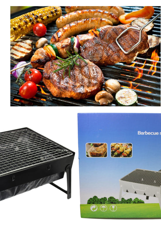 Compact Outdoor Table Top Metal BBQ Grill Stand 35 x 27 x 20 cm