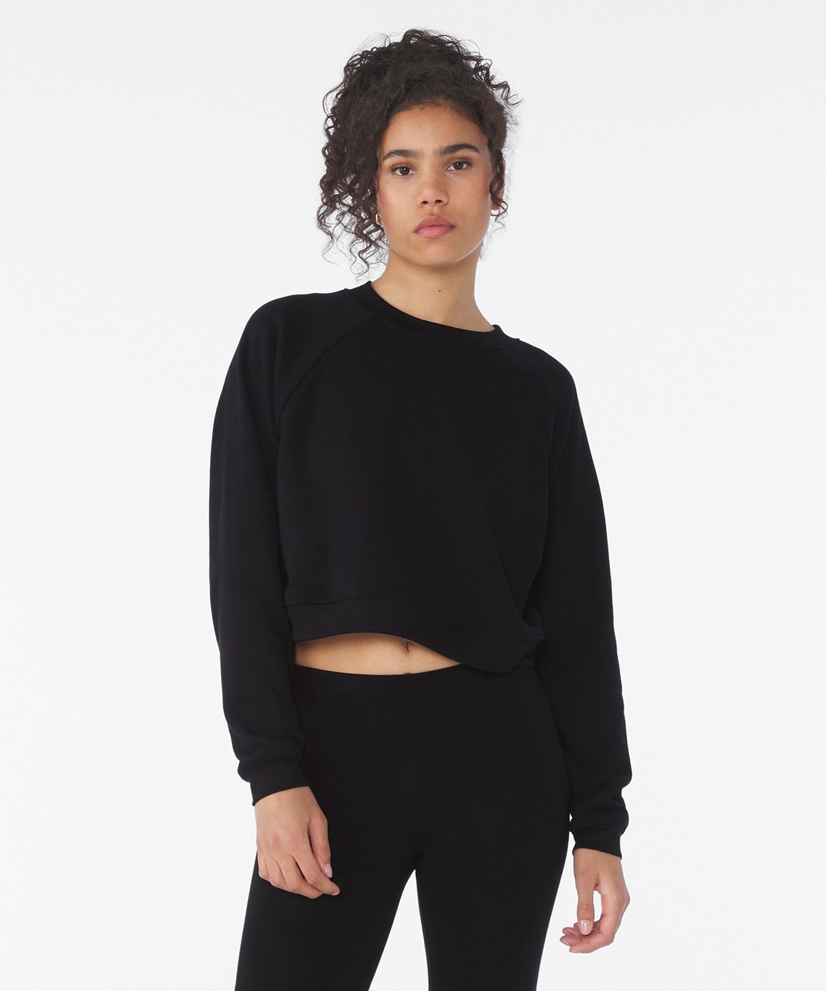 Bella Canvas Womens Raglan Pullover Fleece Sweatshirt Soft Stylish