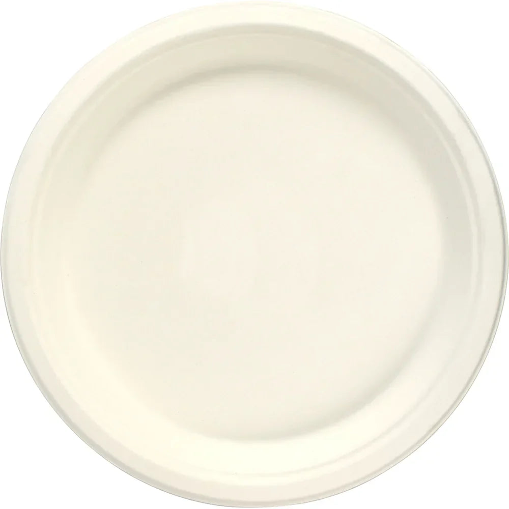 EcoFriendly Bagasse Sugarcane Plates 7 Pack of 100