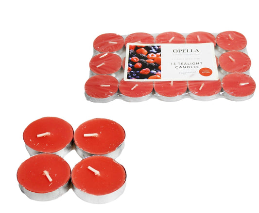 12 Beautifully Berries Scented Tealight Candles Cozy Home Decor