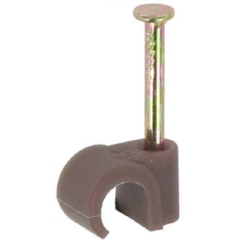 70mm Round Brown Cable Clips Value Pack for DIY Projects