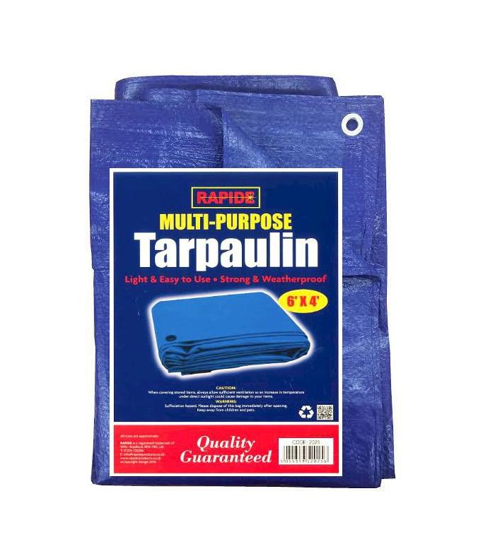 Blue Multipurpose Tarpaulin 6x 4 Light Strong Waterproof