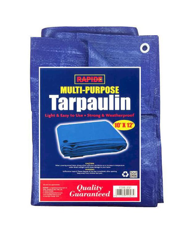 Durable Blue Multipurpose Tarpaulin 10 x 12 Waterproof Cover