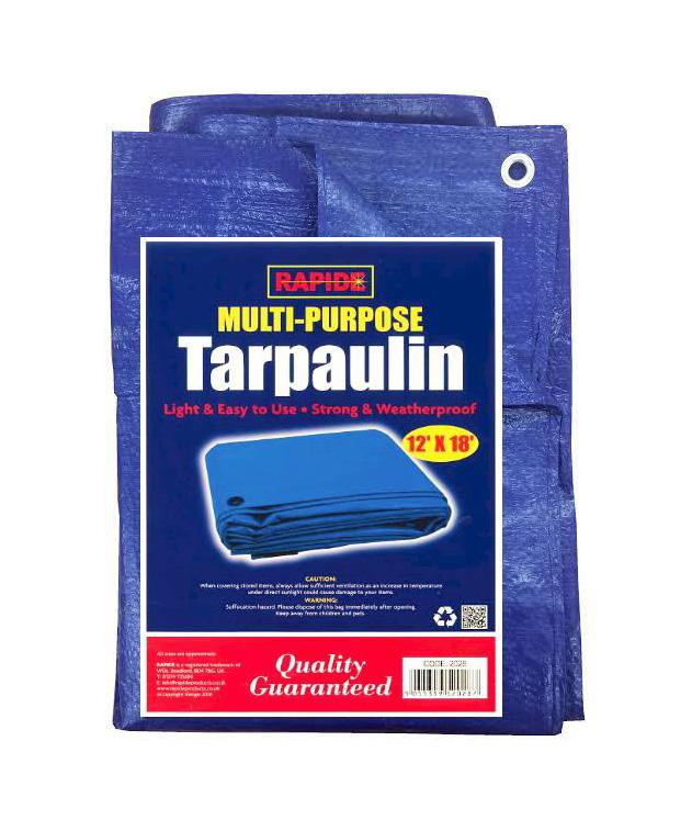 Blue Waterproof Multipurpose Tarpaulin 12 x 18