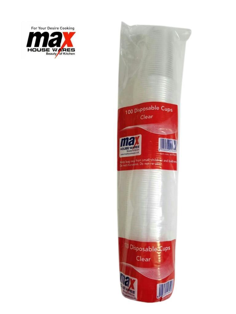 80Pack Disposable Clear Soft Drink Cups for BBQ and House Parties