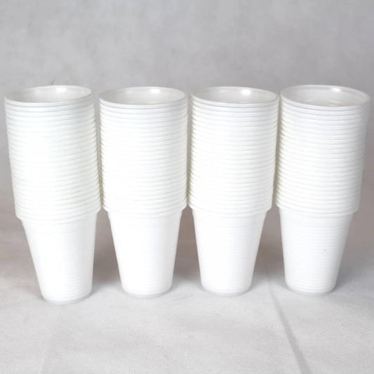 Disposable White Soft Drink Party Cups Pack of 100