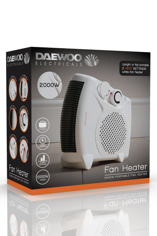 Daewoo 2000W Flat Fan Heater Powerful Heating Solution