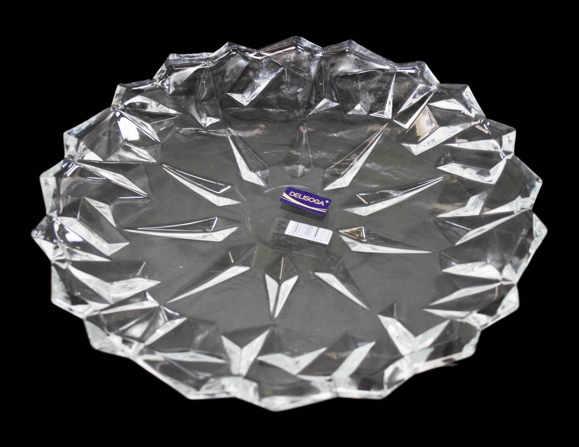 Elegant Crystal Cut Glass Serving Tray Perfect for Parties Weddings and Gifts