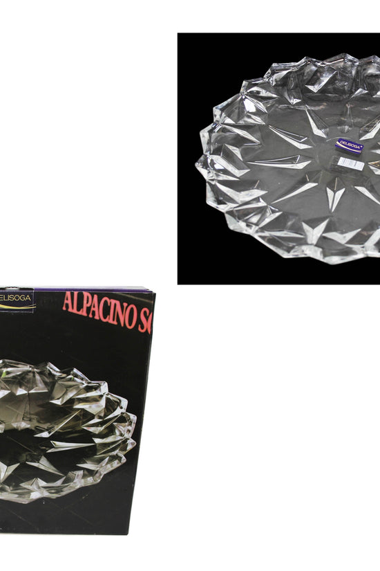 Elegant Crystal Cut Glass Serving Tray Perfect for Parties Weddings and Gifts