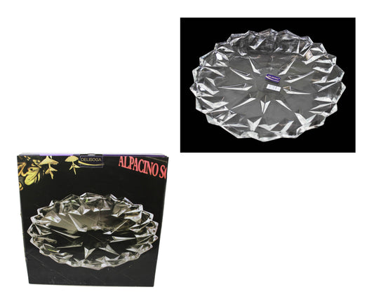 Elegant Crystal Cut Glass Serving Tray Perfect for Parties Weddings and Gifts