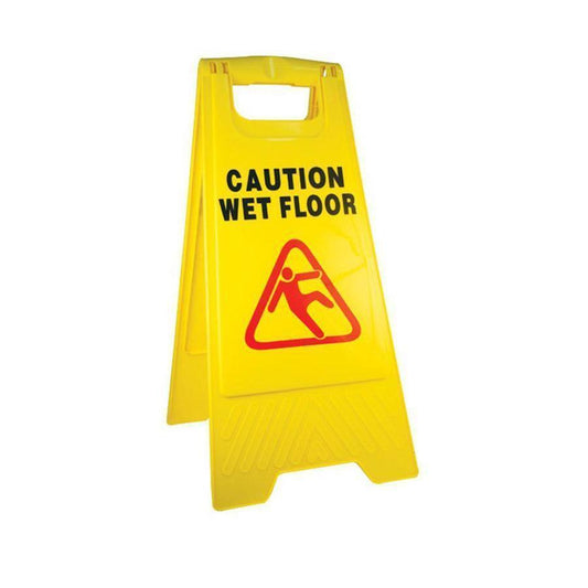 Yellow Caution Wet Floor Safety Sign 60cm High Visibility Warning Sign