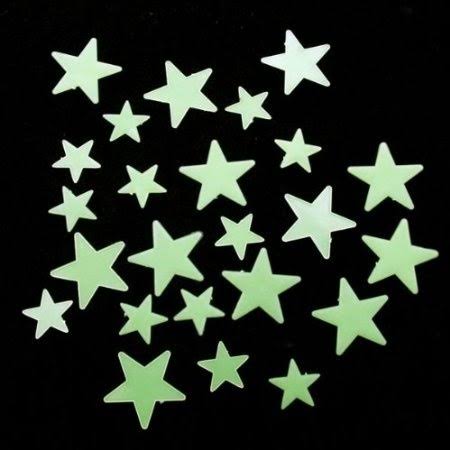Glow in the Dark Stars and Moons Assorted Pack Assorted Designs and Colors