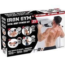 Iron Gym Total Upper Body Workout Bar for Pull Ups Dips