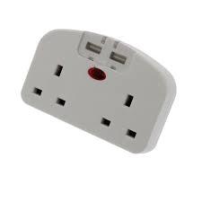 European Travel Adapter with 2 USB Ports Essential Holiday Prep Accessory