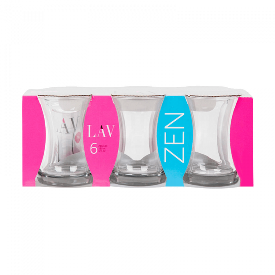 Zen Tea Glass 155cc Set of 6 Modern Glassware Set