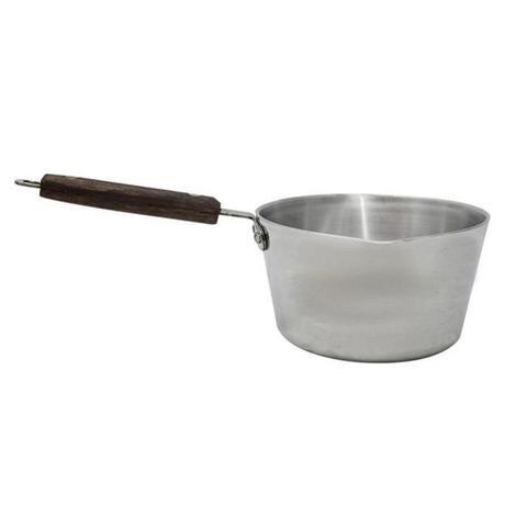 Nr 3 Heavy Duty Aluminium Milk Pan with Wooden Handle Kitchen Cooking Utensil