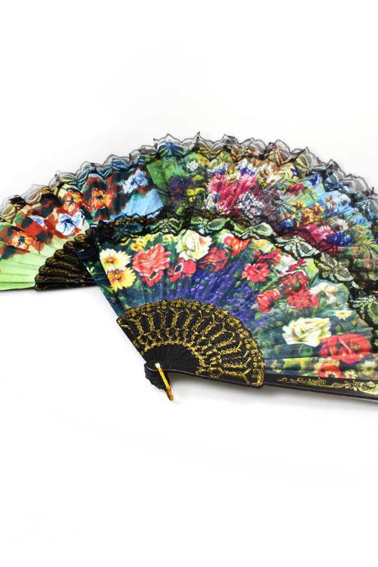 Elegant Mini Chinese Hand Fan with Exquisite Floral and Scenery Print