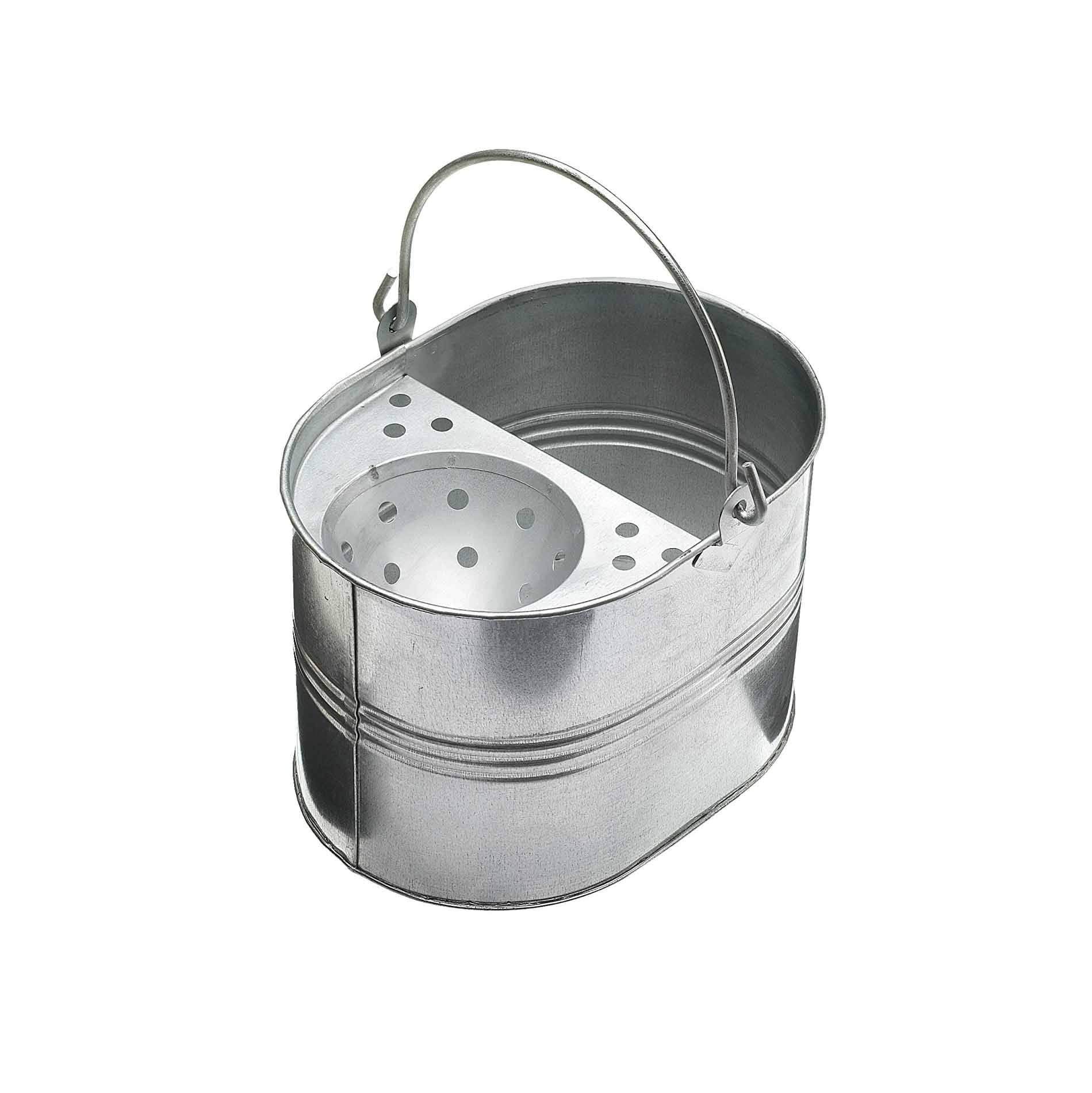 Durable Heavy Duty Galvanized Metal Mop Bucket 32cm x 23cm