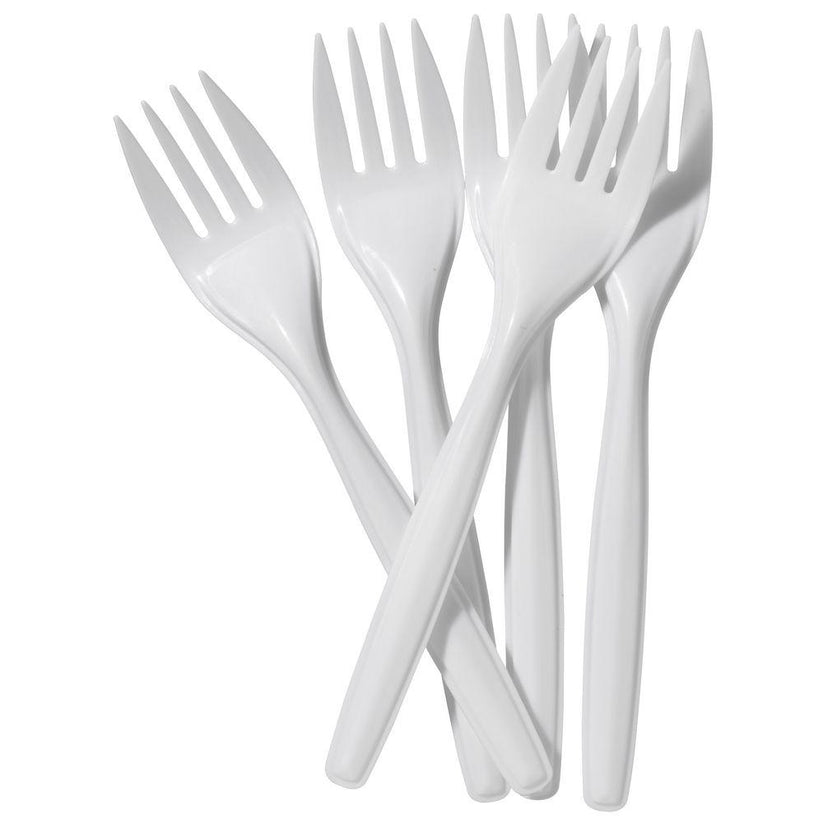 100Count Plastic Disposable Forks for Convenient Dining