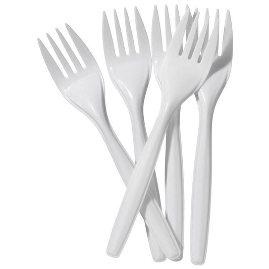 100Count Plastic Disposable Forks for Convenient Dining