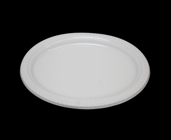 9Inch Disposable White Plastic Plates Pack of 50