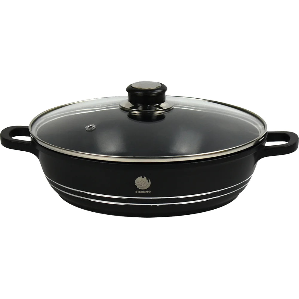 24cm Non Stick Diecast Shallow Casserole Pot for Easy Baking
