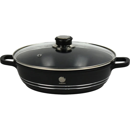 24cm Non Stick Diecast Shallow Casserole Pot for Easy Baking