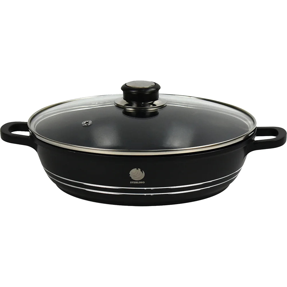 28cm Non Stick Diecast Shallow Casserole Pot Kitchen Cookware