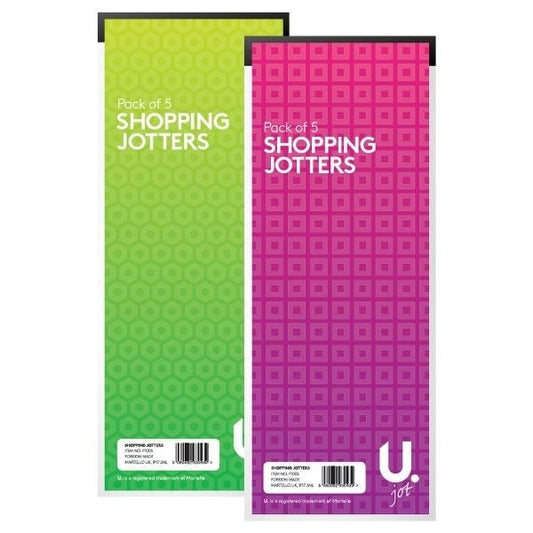 5 Pack Shopping Jotters Lined Notebooks Set of 5 Mini Notepads