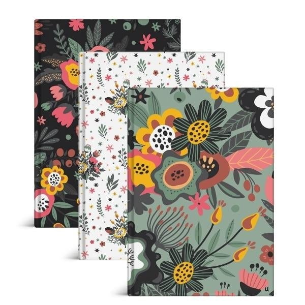 Elegant Floral A4 Hardback Notebook with Assorted Designs