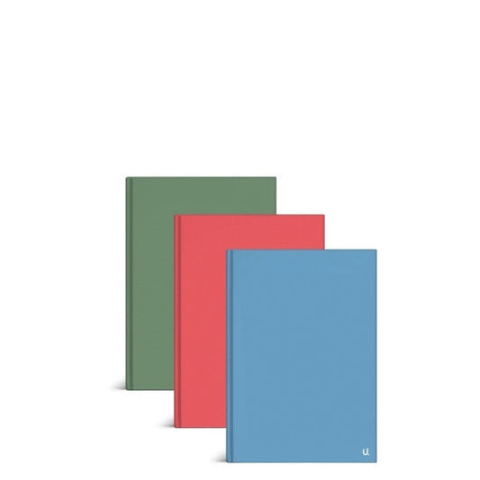 A7 Hardback Notebook Colour 3pk Compact Vibrant Assortment