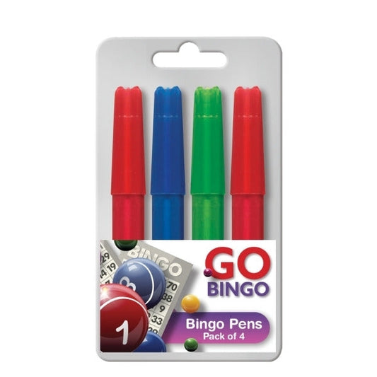 Vibrant Go Bingo Pens Pack 4 Assorted Colours