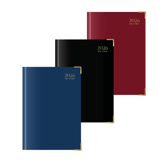 2026 A5 Page a Day Classic Luxury Diary with Half Page Weekends