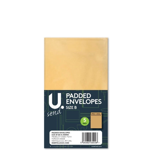 Size B Padded Envelopes 120 x 215 mm Pack of 5 for Secure Shipping